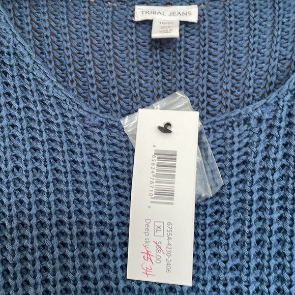 Tribal Jeans sweater-New with Tags, size XL - Picture 2 of 2
